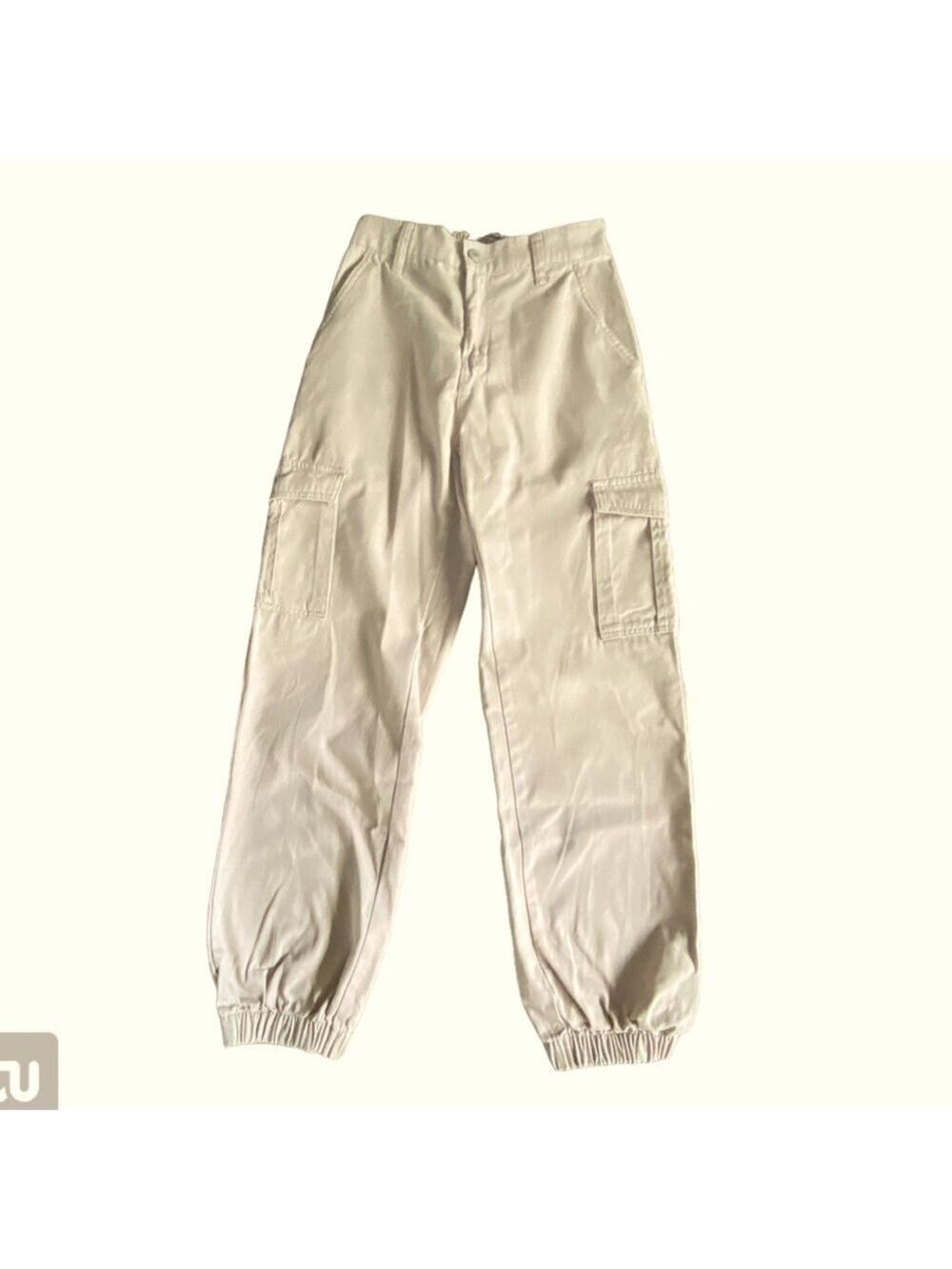 Aero Beige High Rise Cargo Baggy Joggers XS